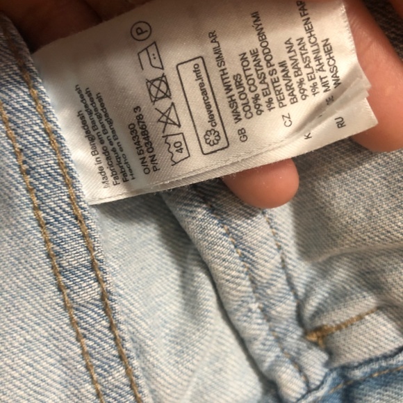 Divided H&M Distressed Blue Jean Denim Jacket - Picture 7 of 8